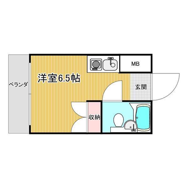 G1ビル浅間町(ワンルーム/4階)の間取り写真