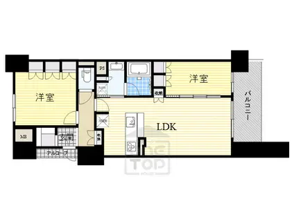 ザ・パークハウス豊中(2LDK/13階)の間取り写真