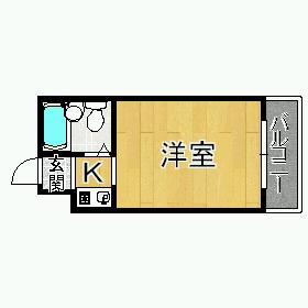 アインス蒲生(ワンルーム/8階)の間取り写真