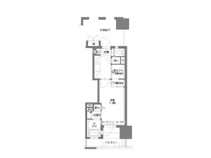 アクタス博多Vタワー(1K/9階)の間取り写真