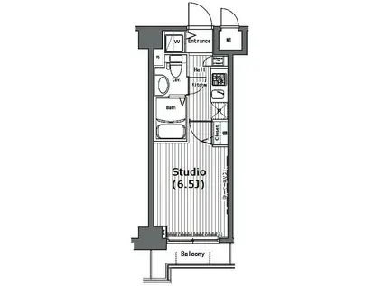 ガラ・ステージ大崎(1K/6階)の間取り写真