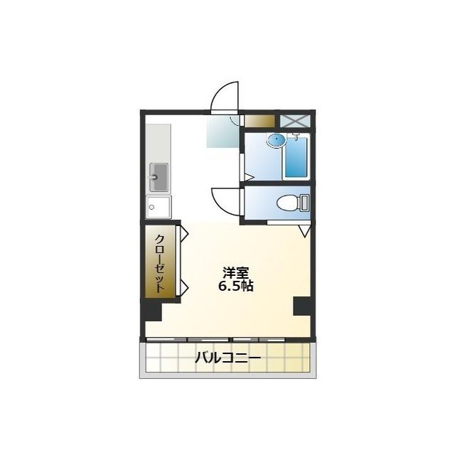 栄興厚木ヴィラ(ワンルーム/2階)の間取り写真