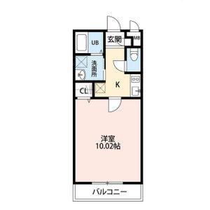 アンプルールリーブル正(1K/2階)の間取り写真