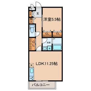 AUBERGENAGOYA(1LDK/2階)の間取り写真