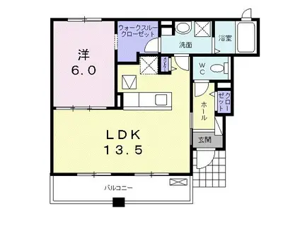 スターブル 理 II(1LDK/1階)の間取り写真