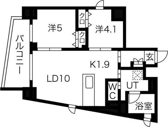 ポルタニグライースト(2LDK/7階)の間取り写真