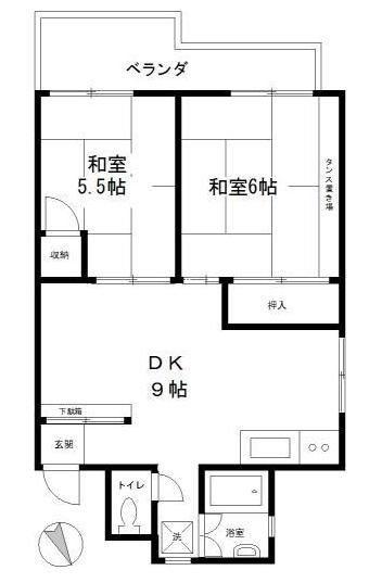第一マンション(2LDK/3階)の間取り写真