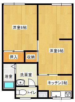 栄隆ハウス(2K/1階)の間取り写真