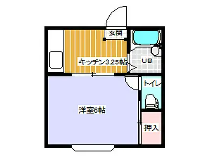 コーポラス山王(1K/1階)の間取り写真