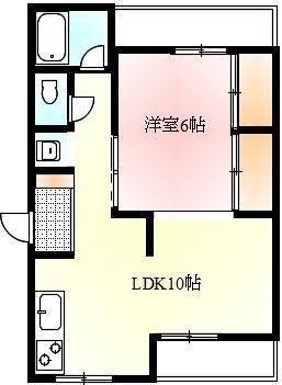 52-3 L-PLOT APARTMENT(1LDK/3階)の間取り写真