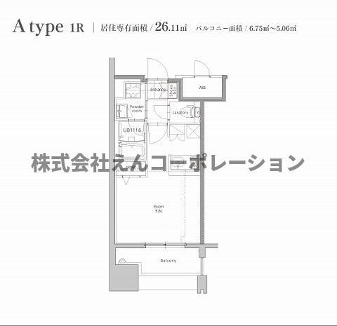 エンクレスト博多STYLE(ワンルーム/4階)の間取り写真