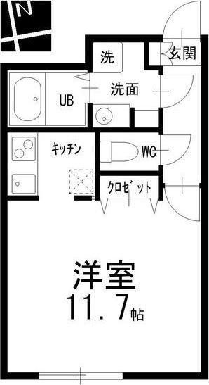 BRANCHE上前津(ワンルーム/5階)の間取り写真