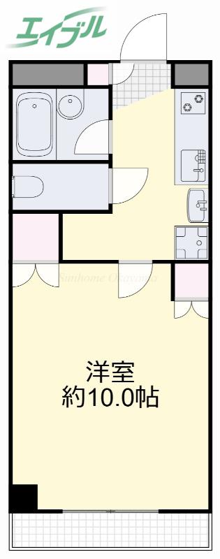 パストラルK(1K/4階)の間取り写真