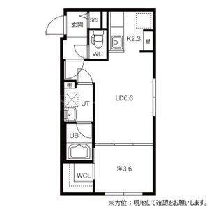 LA・GARE(1LDK/3階)の間取り写真