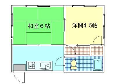 前田マンション(2K/1階)の間取り写真
