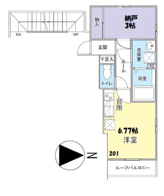 LA STELLA(1SK/2階)の間取り写真