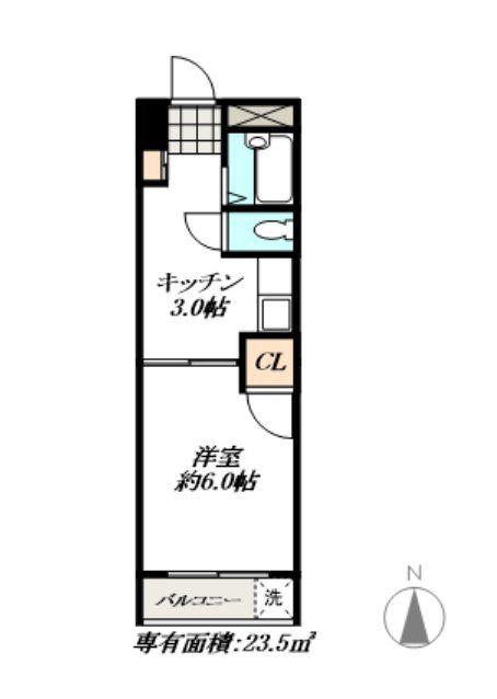 昭和ビル(1K/3階)の間取り写真