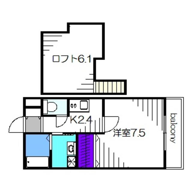 T&S・KITAHANADA(1K/2階)の間取り写真