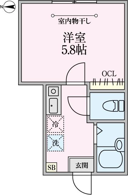 サンコート上石神井(1K/2階)の間取り写真