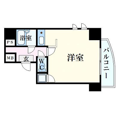 ダイアパレス京町II(1K/7階)の間取り写真