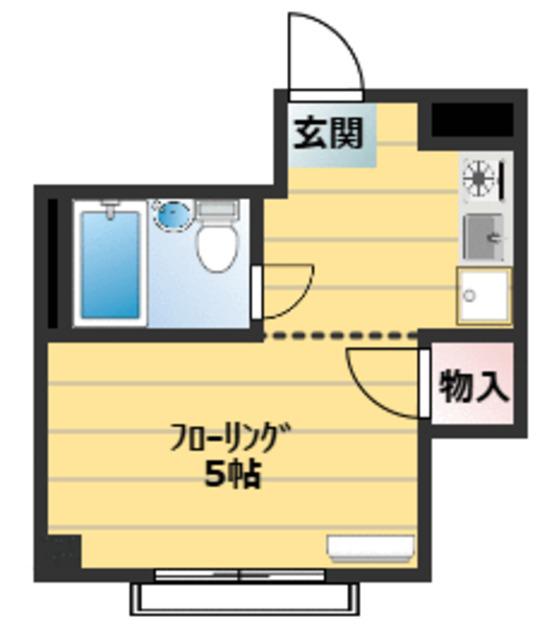 かねこ友禅ビル(1K/3階)の間取り写真
