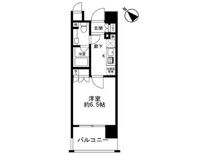 クレイシア新大塚(1K/8階)の間取り写真