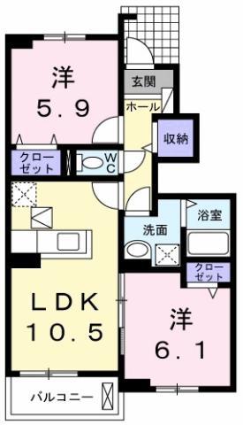 パークアクシス オストB(3LDK/2階)の間取り写真