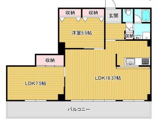 シャルムみつひろ(3LDK/9階)の間取り写真