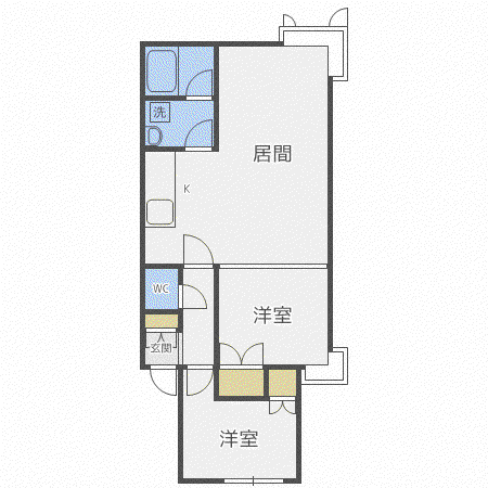 スーベニール288(2LDK/2階)の間取り写真
