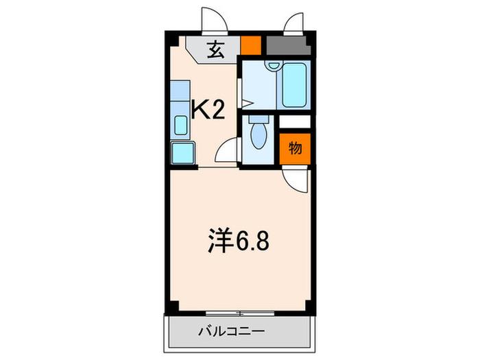 ルーチェ高徳(1K/3階)の間取り写真