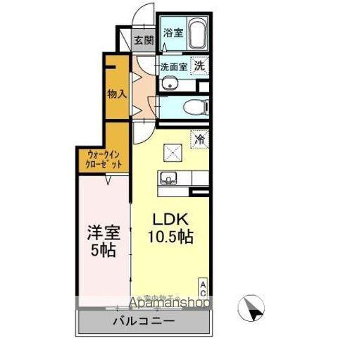 CIEL MANOIR(1LDK/1階)の間取り写真