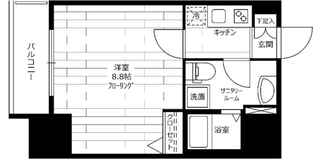 ステージファースト東日暮里(1K/12階)の間取り写真