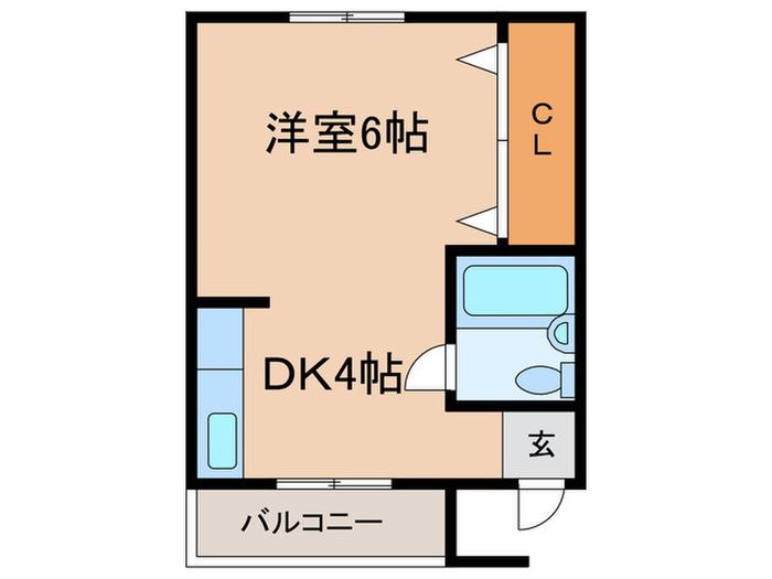 ラフォーレ塚口(1DK/3階)の間取り写真