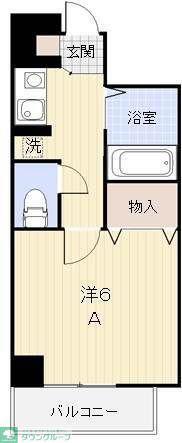 ニチエーイン10(1K/1階)の間取り写真