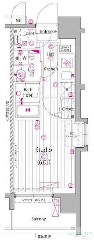 グランド・ガーラ大森II(1K/1階)の間取り写真