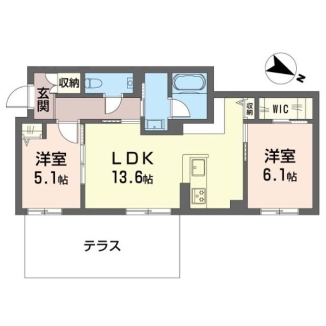 フォレスト(2LDK/1階)の間取り写真