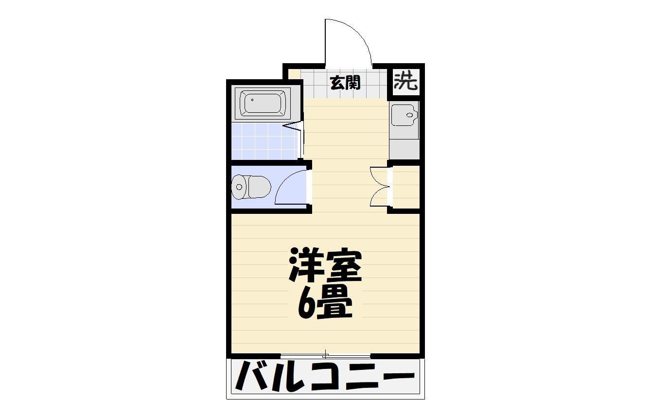 平田パーク(ワンルーム/1階)の間取り写真