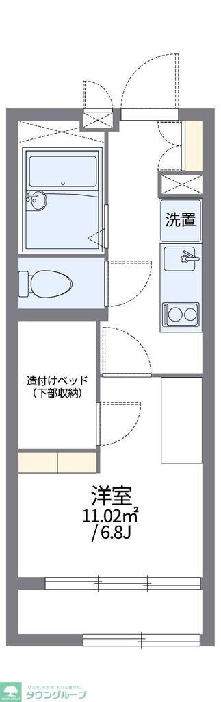 レオパレスCOSMOS(1K/1階)の間取り写真