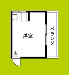 プリンスマンション(ワンルーム/3階)の間取り写真