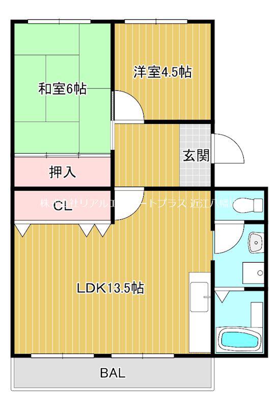 アムールONE(2LDK/3階)の間取り写真