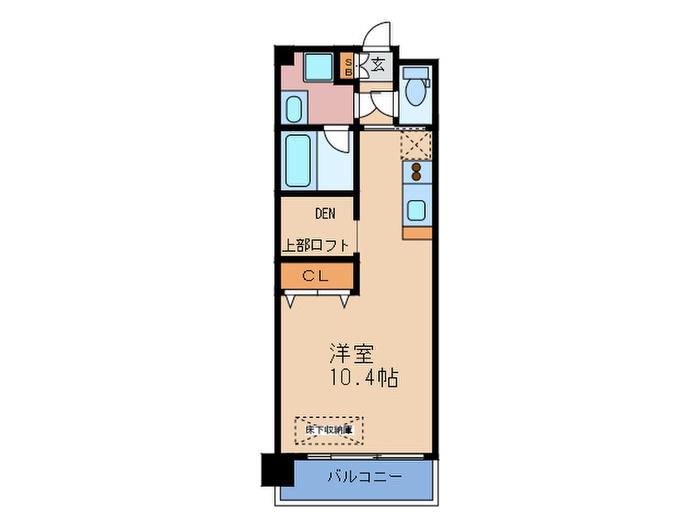ARROW FIELDS 一番館(ワンルーム/4階)の間取り写真