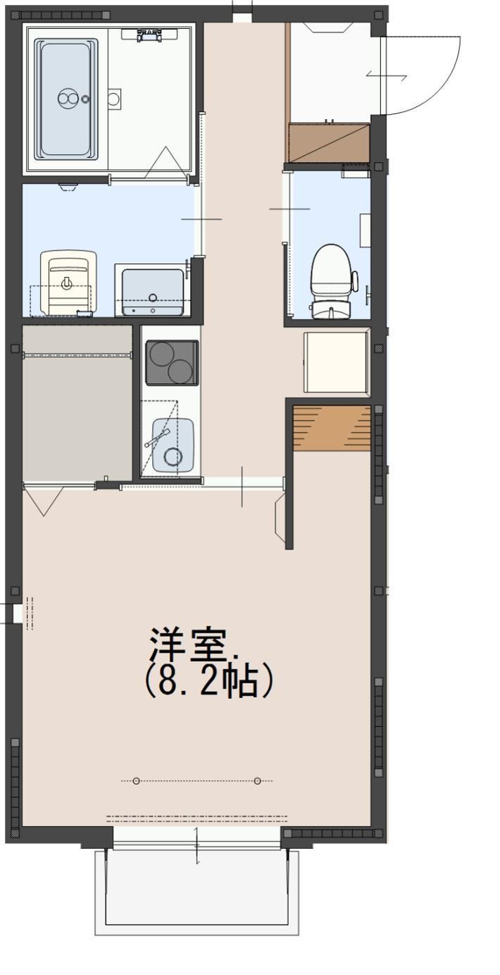 コンフォーティア並榎(1K/2階)の間取り写真