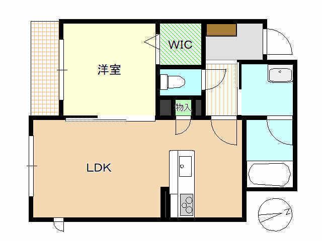 シャーメゾン シャルール(1LDK/1階)の間取り写真