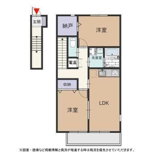 パーチェ A(2LDK/2階)の間取り写真