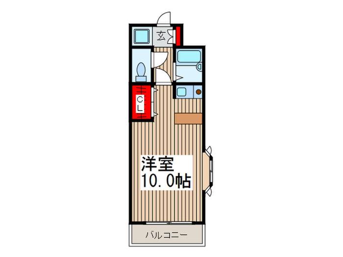 プロミネンスIII(ワンルーム/3階)の間取り写真
