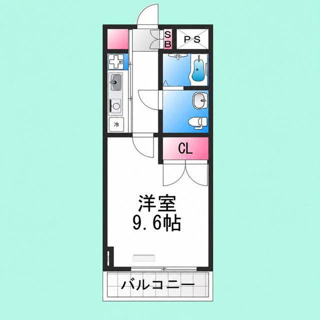 クリアグラン(1K/3階)の間取り写真