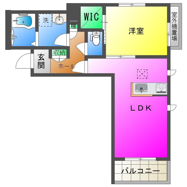 シャーメゾンマリン(1LDK/3階)の間取り写真