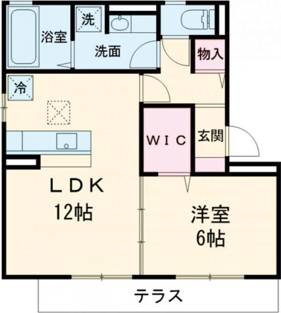 ベルメゾンII(1LDK/1階)の間取り写真
