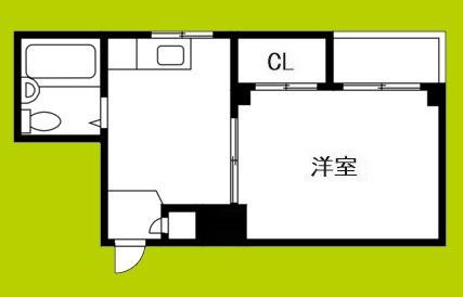 出戸駅前メゾンラベール(1DK/1階)の間取り写真