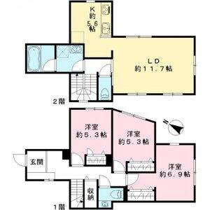 ソラレ摩耶(3LDK/1階)の間取り写真
